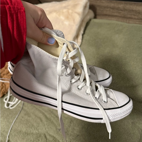 Converse Women's Gray High-Top Sneakers - Picture 4 of 6